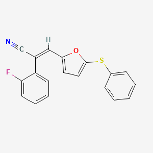 2-(2-fluorophenyl)-3-[5-(phenylthio)-2-furyl]acrylonitrile