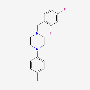 1-(2,4-difluorobenzyl)-4-(4-methylphenyl)piperazine