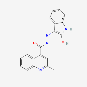 2-ethyl-N'-(2-oxo-1,2-dihydro-3H-indol-3-ylidene)-4-quinolinecarbohydrazide