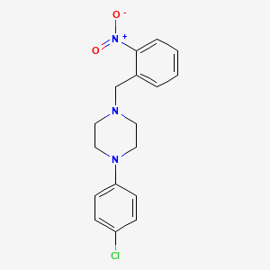 molecular formula C17H18ClN3O2 B5827053 1-(4-chlorophenyl)-4-(2-nitrobenzyl)piperazine 