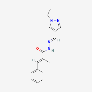 N'-[(1-ethyl-1H-pyrazol-4-yl)methylene]-2-methyl-3-phenylacrylohydrazide