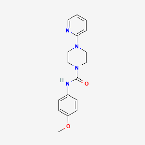 molecular formula C17H20N4O2 B5827106 N-(4-methoxyphenyl)-4-(2-pyridinyl)-1-piperazinecarboxamide 