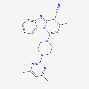 molecular formula C23H23N7 B5827114 1-[4-(4,6-dimethyl-2-pyrimidinyl)-1-piperazinyl]-3-methylpyrido[1,2-a]benzimidazole-4-carbonitrile 