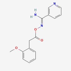 N'-{[2-(2-methoxyphenyl)acetyl]oxy}-3-pyridinecarboximidamide