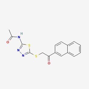 N-(5-{[2-(2-naphthyl)-2-oxoethyl]thio}-1,3,4-thiadiazol-2-yl)acetamide