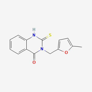 molecular formula C14H12N2O2S B5827250 3-[(5-methyl-2-furyl)methyl]-2-thioxo-2,3-dihydro-4(1H)-quinazolinone 