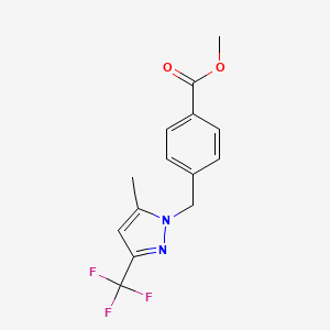 methyl 4-{[5-methyl-3-(trifluoromethyl)-1H-pyrazol-1-yl]methyl}benzoate