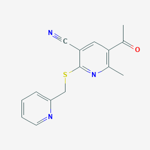 5-acetyl-6-methyl-2-(pyridin-2-ylmethylsulfanyl)pyridine-3-carbonitrile