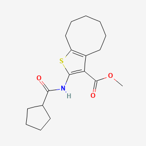 methyl 2-[(cyclopentylcarbonyl)amino]-4,5,6,7,8,9-hexahydrocycloocta[b]thiophene-3-carboxylate