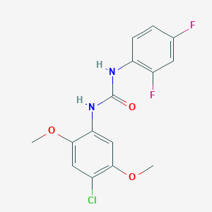 molecular formula C15H13ClF2N2O3 B5827327 N-(4-chloro-2,5-dimethoxyphenyl)-N'-(2,4-difluorophenyl)urea 