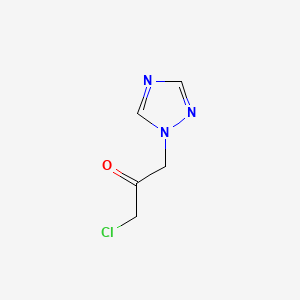 molecular formula C5H6ClN3O B582733 1-Chloro-3-(1,2,4-triazol-1-yl)propan-2-one CAS No. 1797131-45-3