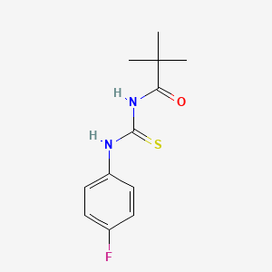 N-{[(4-fluorophenyl)amino]carbonothioyl}-2,2-dimethylpropanamide