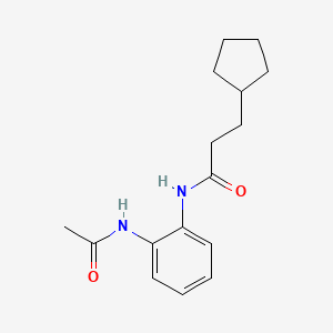 N-[2-(acetylamino)phenyl]-3-cyclopentylpropanamide