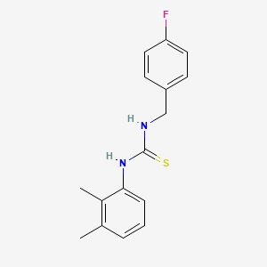 molecular formula C16H17FN2S B5827361 N-(2,3-dimethylphenyl)-N'-(4-fluorobenzyl)thiourea 