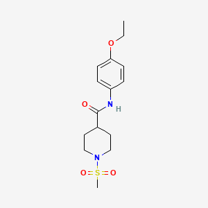 molecular formula C15H22N2O4S B5827379 N-(4-ethoxyphenyl)-1-(methylsulfonyl)-4-piperidinecarboxamide 