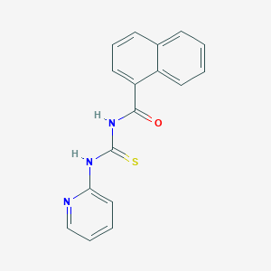 molecular formula C17H13N3OS B5827385 N-[(2-pyridinylamino)carbonothioyl]-1-naphthamide 