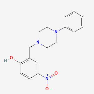 4-nitro-2-[(4-phenylpiperazin-1-yl)methyl]phenol