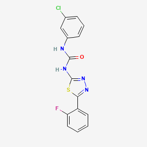 molecular formula C15H10ClFN4OS B5827417 1-(3-Chlorophenyl)-3-[5-(2-fluorophenyl)-1,3,4-thiadiazol-2-yl]urea 