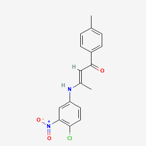 3-[(4-chloro-3-nitrophenyl)amino]-1-(4-methylphenyl)-2-buten-1-one