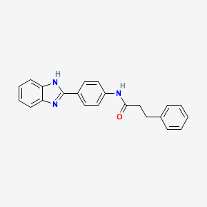 molecular formula C22H19N3O B5827440 N-[4-(1H-benzimidazol-2-yl)phenyl]-3-phenylpropanamide 