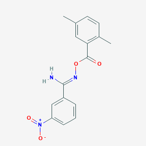 molecular formula C16H15N3O4 B5827446 N'-{[(2,5-dimethylphenyl)carbonyl]oxy}-3-nitrobenzenecarboximidamide 