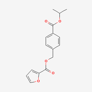 molecular formula C16H16O5 B5827485 4-(isopropoxycarbonyl)benzyl 2-furoate 