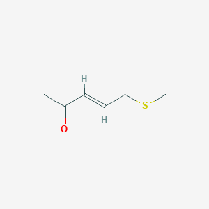 molecular formula C6H10OS B058275 (E)-5-methylsulfanylpent-3-en-2-one CAS No. 113681-61-1