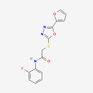 N-(2-fluorophenyl)-2-{[5-(2-furyl)-1,3,4-oxadiazol-2-yl]thio}acetamide