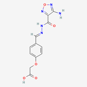 molecular formula C12H11N5O5 B5827598 (4-{2-[(4-amino-1,2,5-oxadiazol-3-yl)carbonyl]carbonohydrazonoyl}phenoxy)acetic acid 