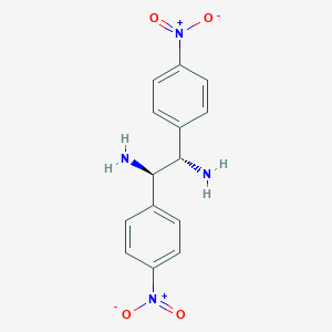molecular formula C14H14N4O4 B058276 (1R,2S)-1,2-Bis(4-nitrophenyl)ethane-1,2-diamine CAS No. 117903-52-3