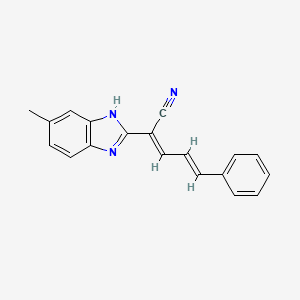 2-(6-methyl-1H-benzimidazol-2-yl)-5-phenyl-2,4-pentadienenitrile