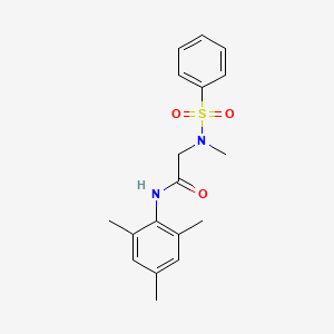 molecular formula C18H22N2O3S B5827607 N~1~-mesityl-N~2~-methyl-N~2~-(phenylsulfonyl)glycinamide 