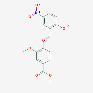 methyl 3-methoxy-4-[(2-methoxy-5-nitrobenzyl)oxy]benzoate