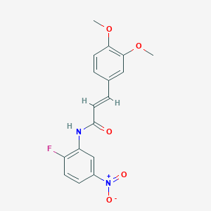 3-(3,4-dimethoxyphenyl)-N-(2-fluoro-5-nitrophenyl)acrylamide