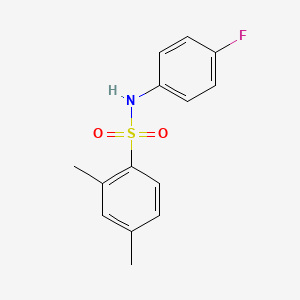 molecular formula C14H14FNO2S B5827629 N-(4-fluorophenyl)-2,4-dimethylbenzenesulfonamide 