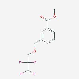 molecular formula C12H12F4O3 B5827653 methyl 3-[(2,2,3,3-tetrafluoropropoxy)methyl]benzoate 