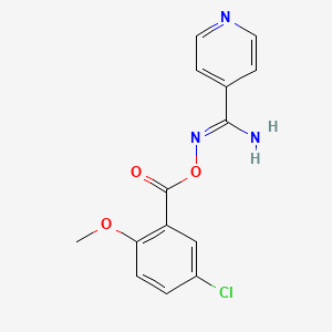 N'-[(5-chloro-2-methoxybenzoyl)oxy]-4-pyridinecarboximidamide