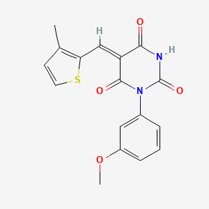 (5Z)-1-(3-methoxyphenyl)-5-[(3-methylthiophen-2-yl)methylidene]-1,3-diazinane-2,4,6-trione