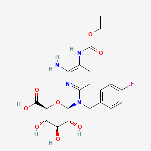 molecular formula C21H25FN4O8 B582769 Flupirtine-N6-beta-D-Glucuronide CAS No. 1147289-72-2