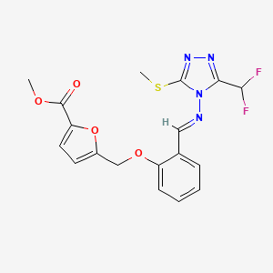 methyl 5-{[2-({[3-(difluoromethyl)-5-(methylthio)-4H-1,2,4-triazol-4-yl]imino}methyl)phenoxy]methyl}-2-furoate