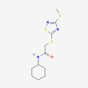 N-cyclohexyl-2-{[3-(methylthio)-1,2,4-thiadiazol-5-yl]thio}acetamide