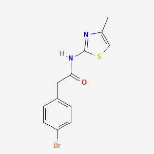 molecular formula C12H11BrN2OS B5827741 2-(4-bromophenyl)-N-(4-methyl-1,3-thiazol-2-yl)acetamide 