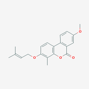 8-methoxy-4-methyl-3-[(3-methyl-2-butenyl)oxy]-6H-benzo[c]chromen-6-one