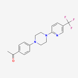 1-(4-{4-[5-(trifluoromethyl)-2-pyridinyl]-1-piperazinyl}phenyl)ethanone