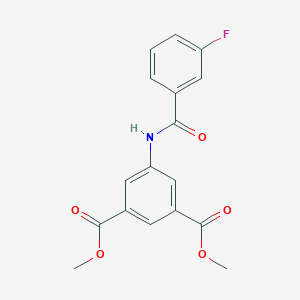 molecular formula C17H14FNO5 B5827771 dimethyl 5-[(3-fluorobenzoyl)amino]isophthalate 