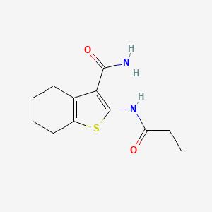 2-(propionylamino)-4,5,6,7-tetrahydro-1-benzothiophene-3-carboxamide