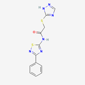 molecular formula C12H10N6OS2 B5827839 N-(3-phenyl-1,2,4-thiadiazol-5-yl)-2-(1H-1,2,4-triazol-3-ylthio)acetamide 