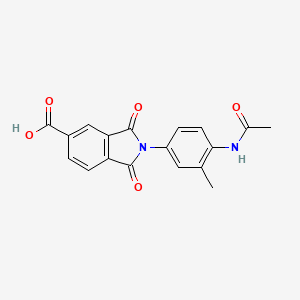 2-[4-(acetylamino)-3-methylphenyl]-1,3-dioxo-5-isoindolinecarboxylic acid