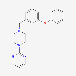 molecular formula C21H22N4O B5827881 2-[4-(3-phenoxybenzyl)-1-piperazinyl]pyrimidine 