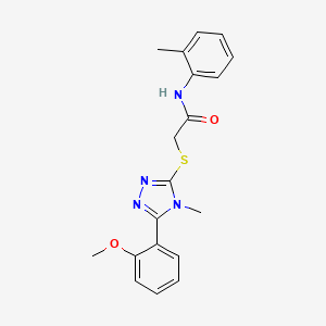 molecular formula C19H20N4O2S B5827882 2-{[5-(2-methoxyphenyl)-4-methyl-4H-1,2,4-triazol-3-yl]thio}-N-(2-methylphenyl)acetamide 